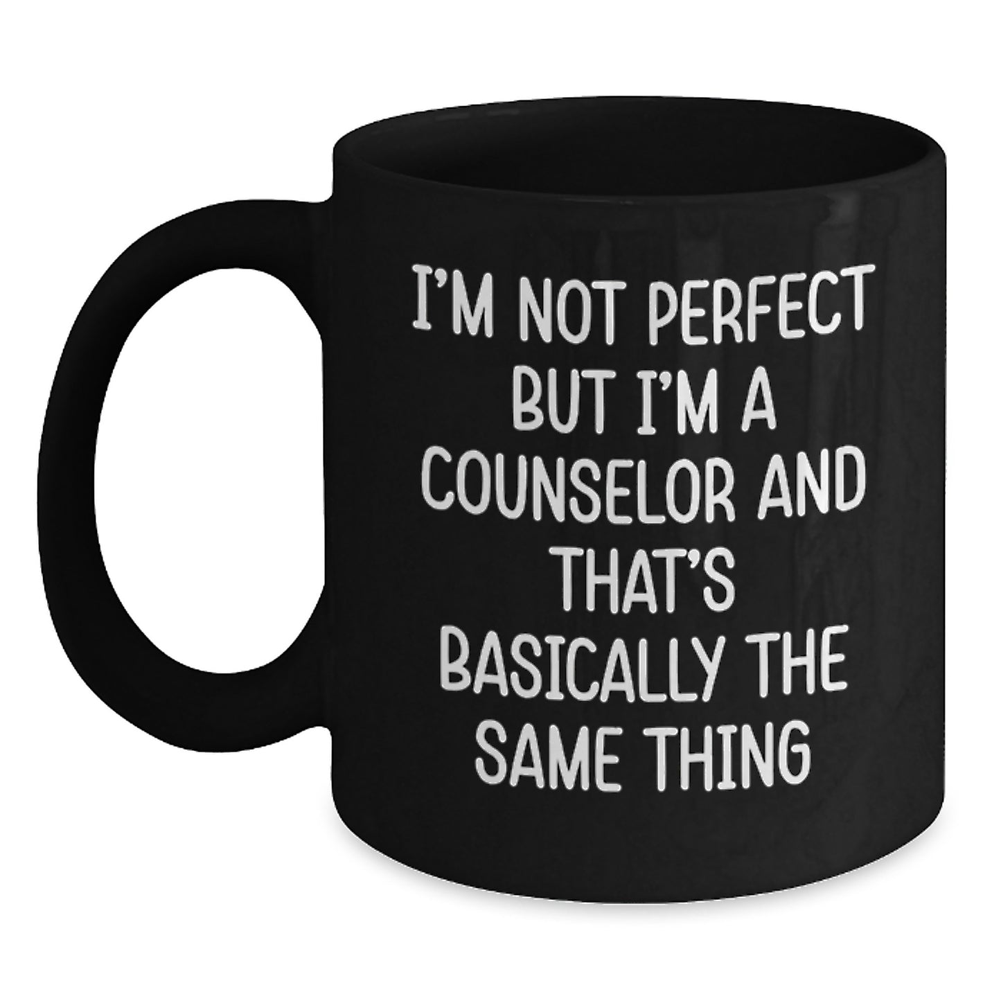 Counselor Black Coffee Mug Keepsake Birthday Gift for Him with Quote - Main