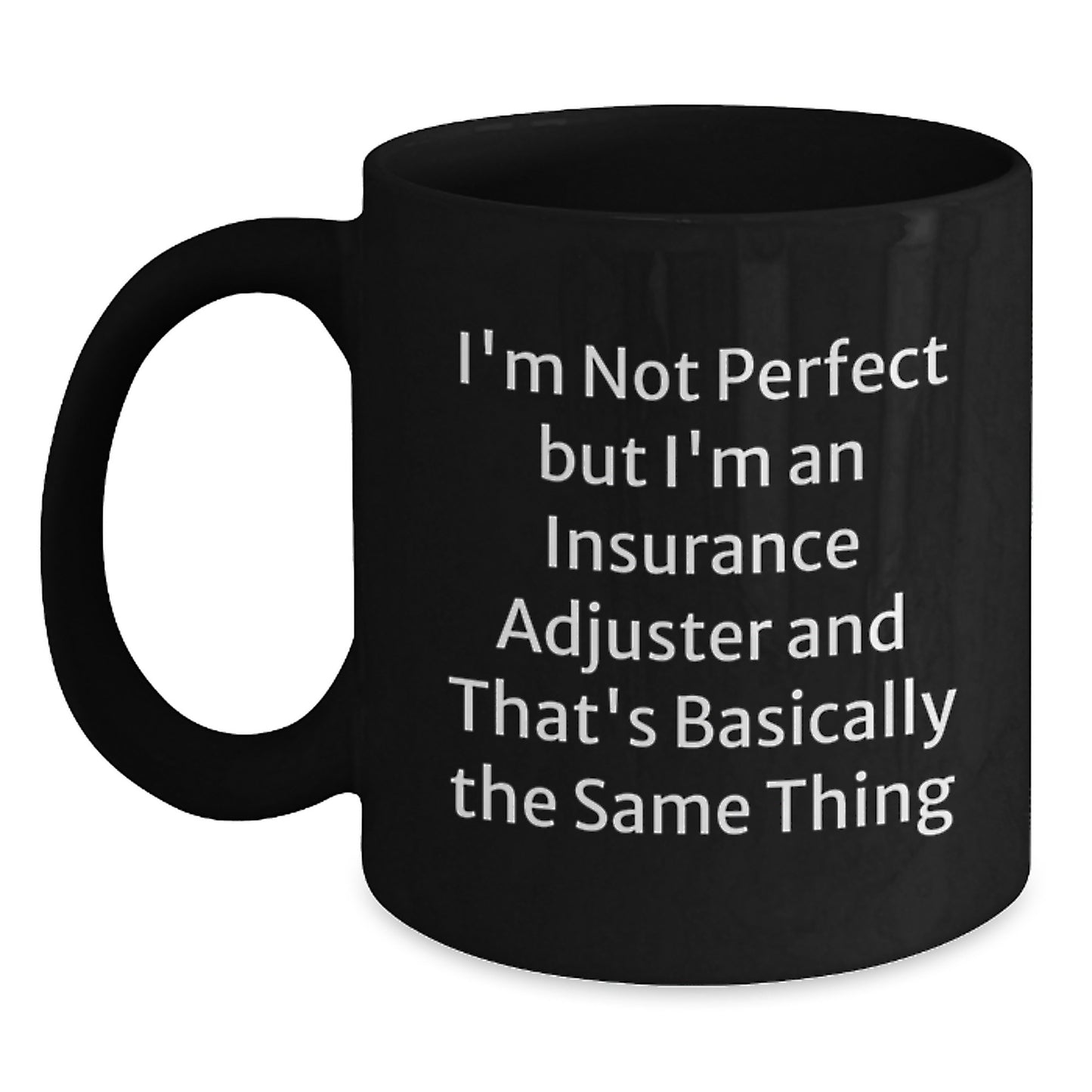 Insurance Adjuster Keepsake Black Coffee Mug for Him Birthday Gift - Main