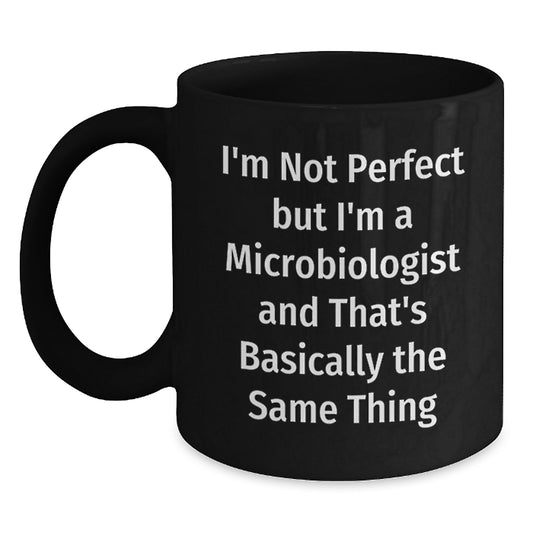 Microbiologist Keepsake Ceramic Black Coffee Mug Birthday Gift for Him - Main