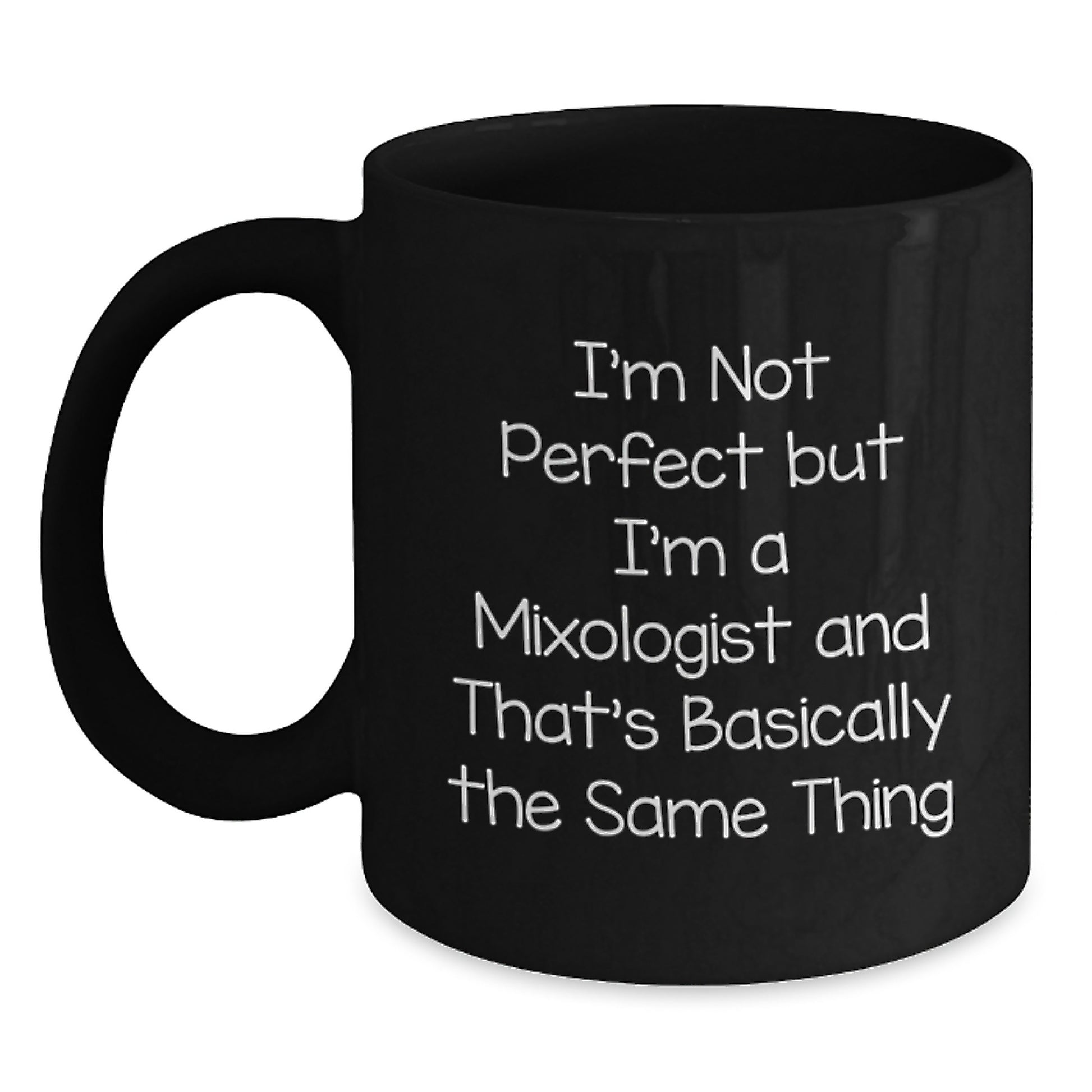 Birthday Gift for Her Mixologist Black Coffee Mug Ceramic Present - Main