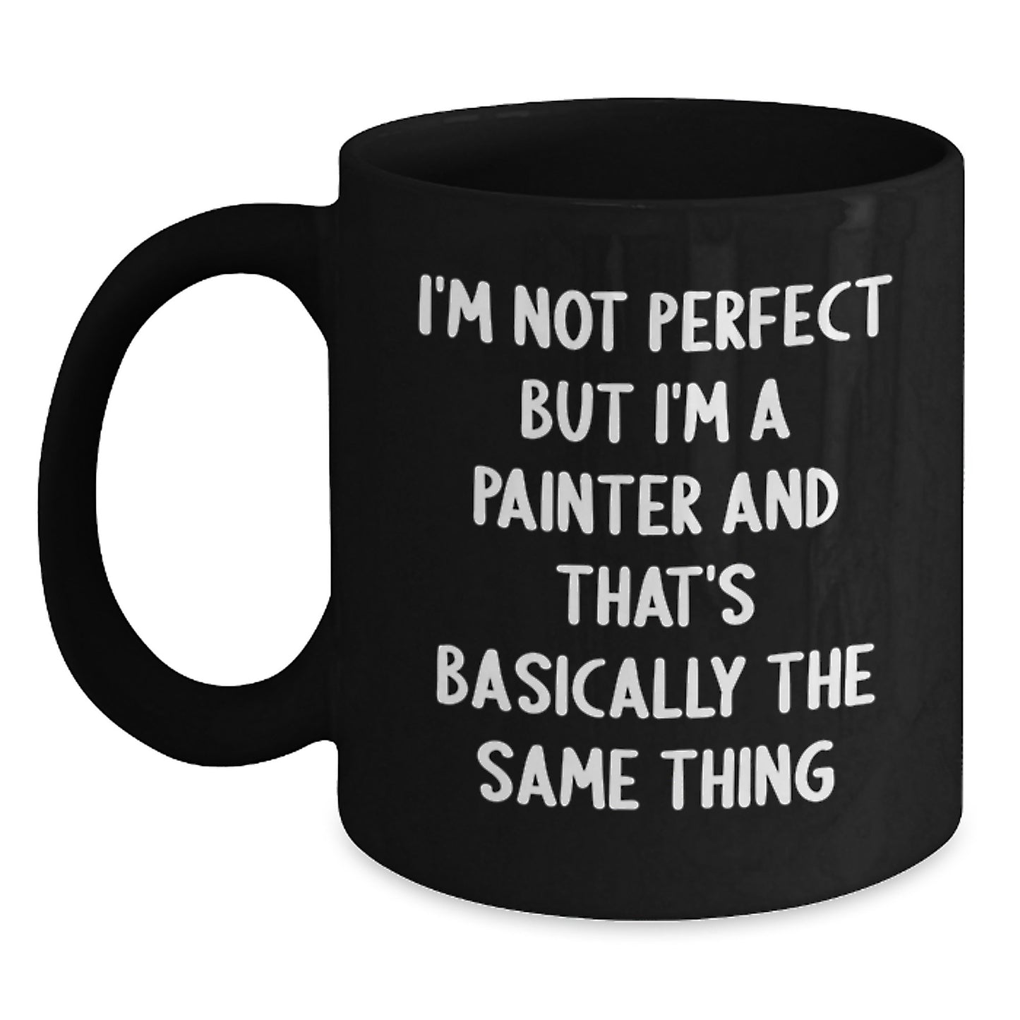 Novelty Painter Mug Birthday Gift – 11oz Black Ceramic Coffee - Main
