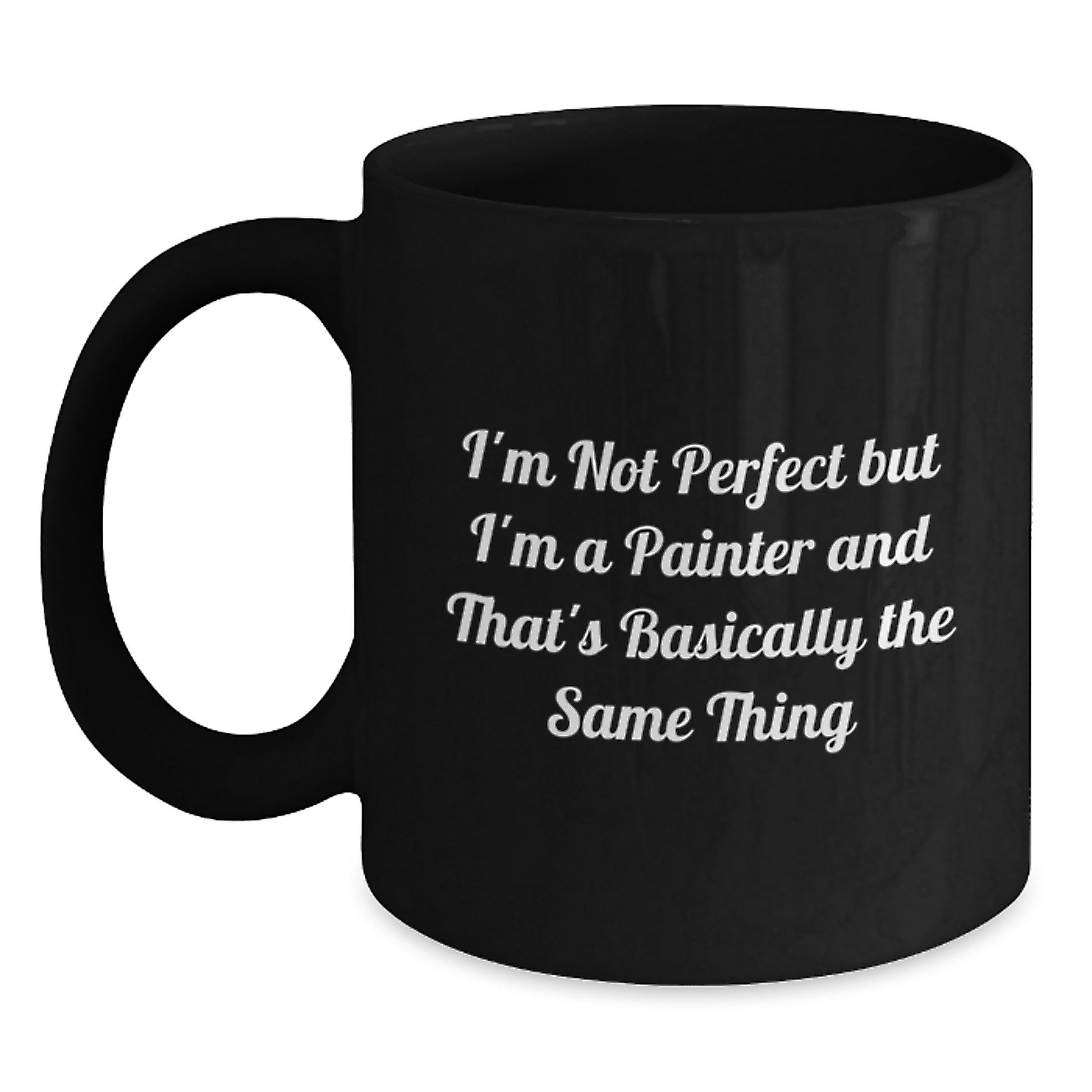 Birthday Gift for Her Painter Mug Present – 11oz Black Ceramic Coffee - Main