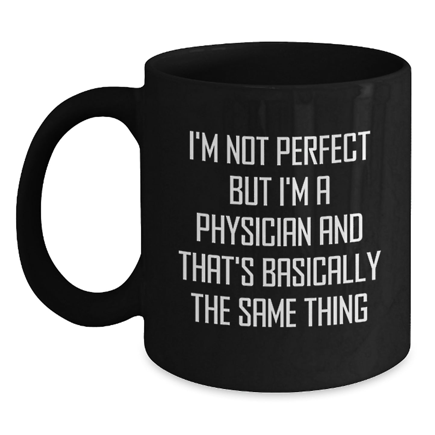Physician Keepsake Ceramic Black Coffee Mug for Him Birthday Gift - Main