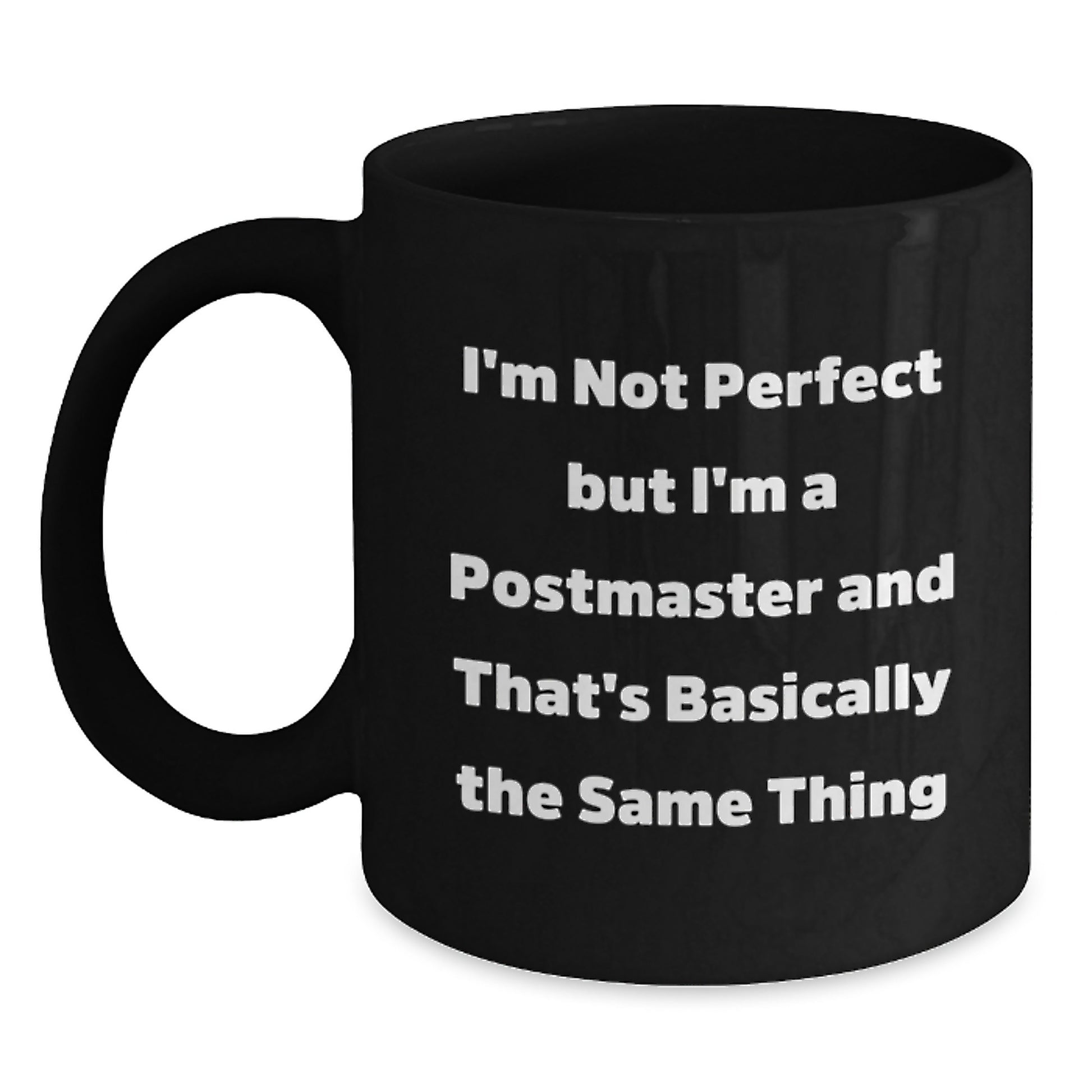 Witty Postmaster Black Coffee Mug Novelty Birthday Gift for Friends - Main