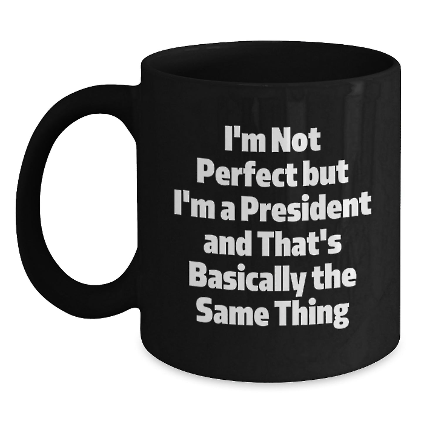 President Keepsake Black Coffee Mug for Him Birthday Gift - Main