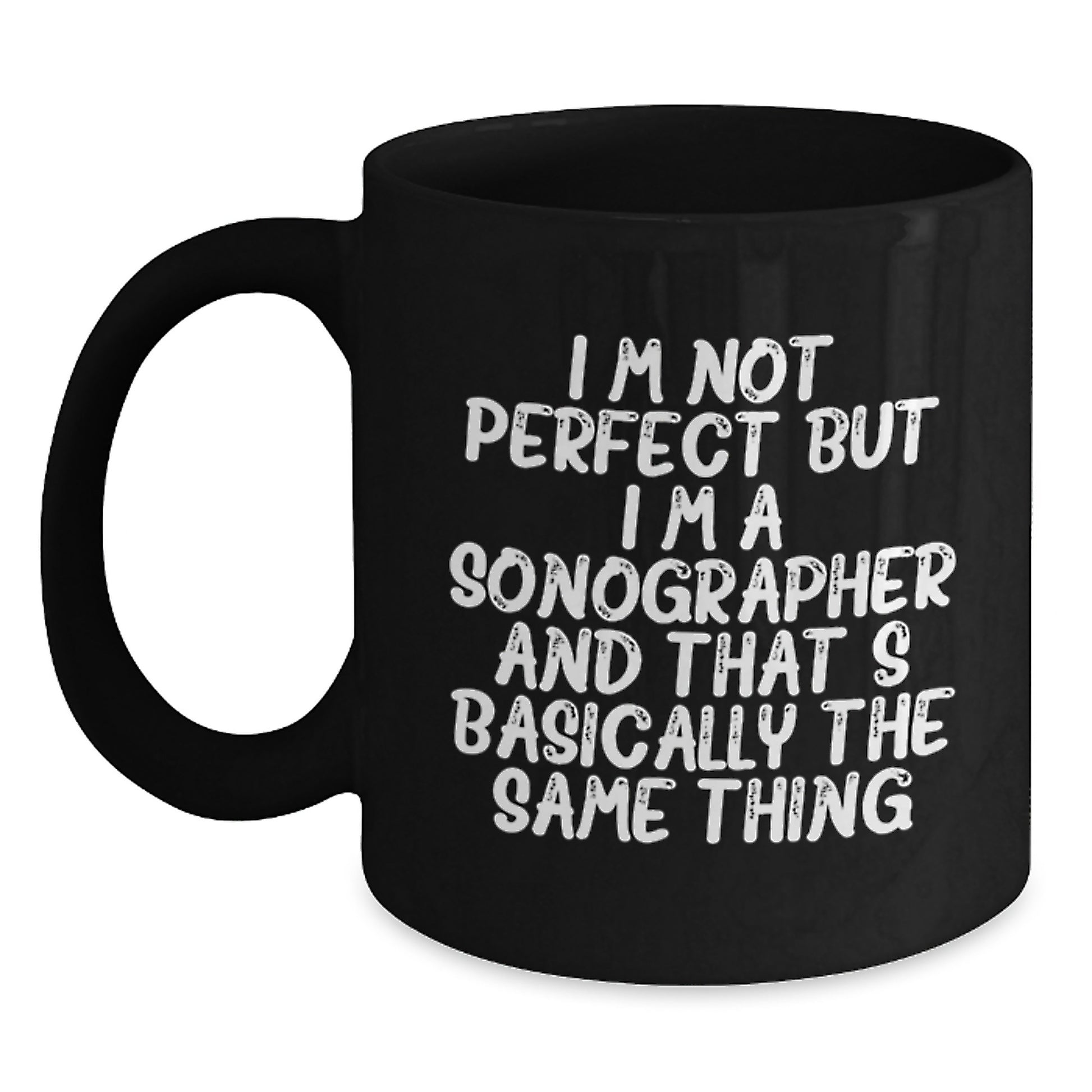 Sonographer Keepsake Black Ceramic Coffee Mug for Him Birthday Gift - Main