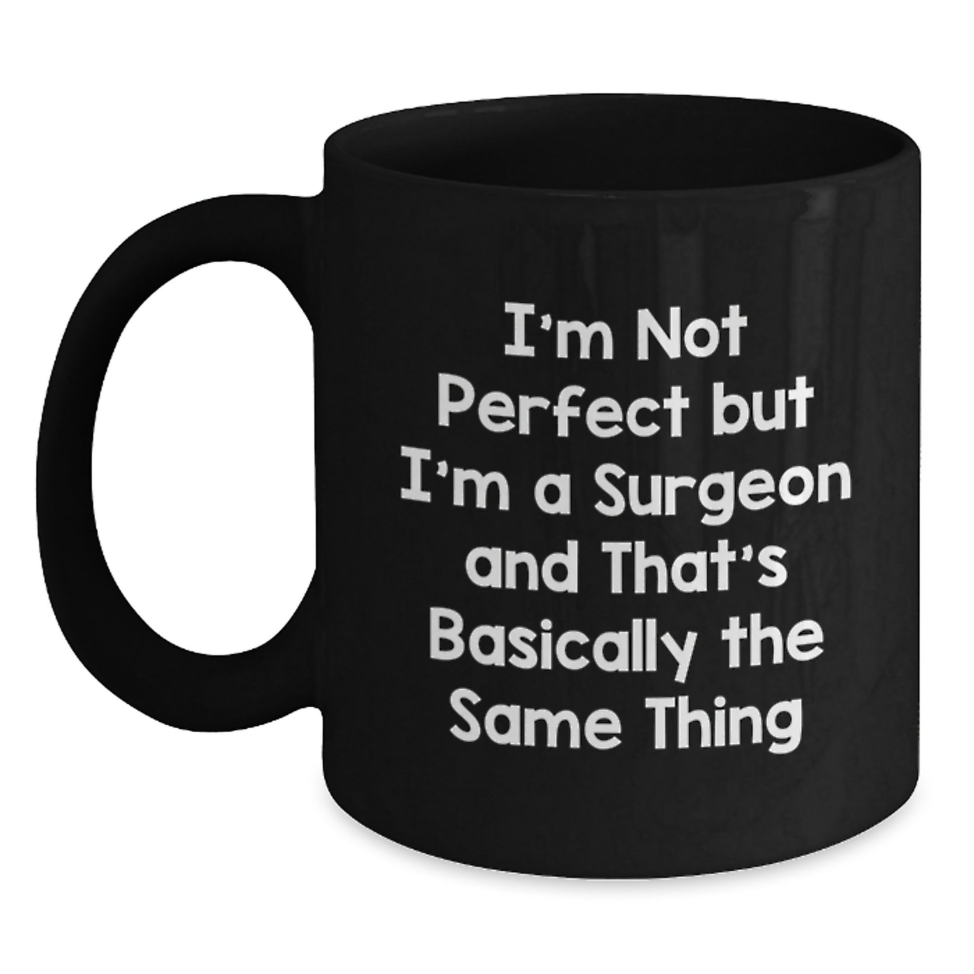 Surgeon Black Coffee Mug Premium Keepsake Birthday Gift for Him - Main