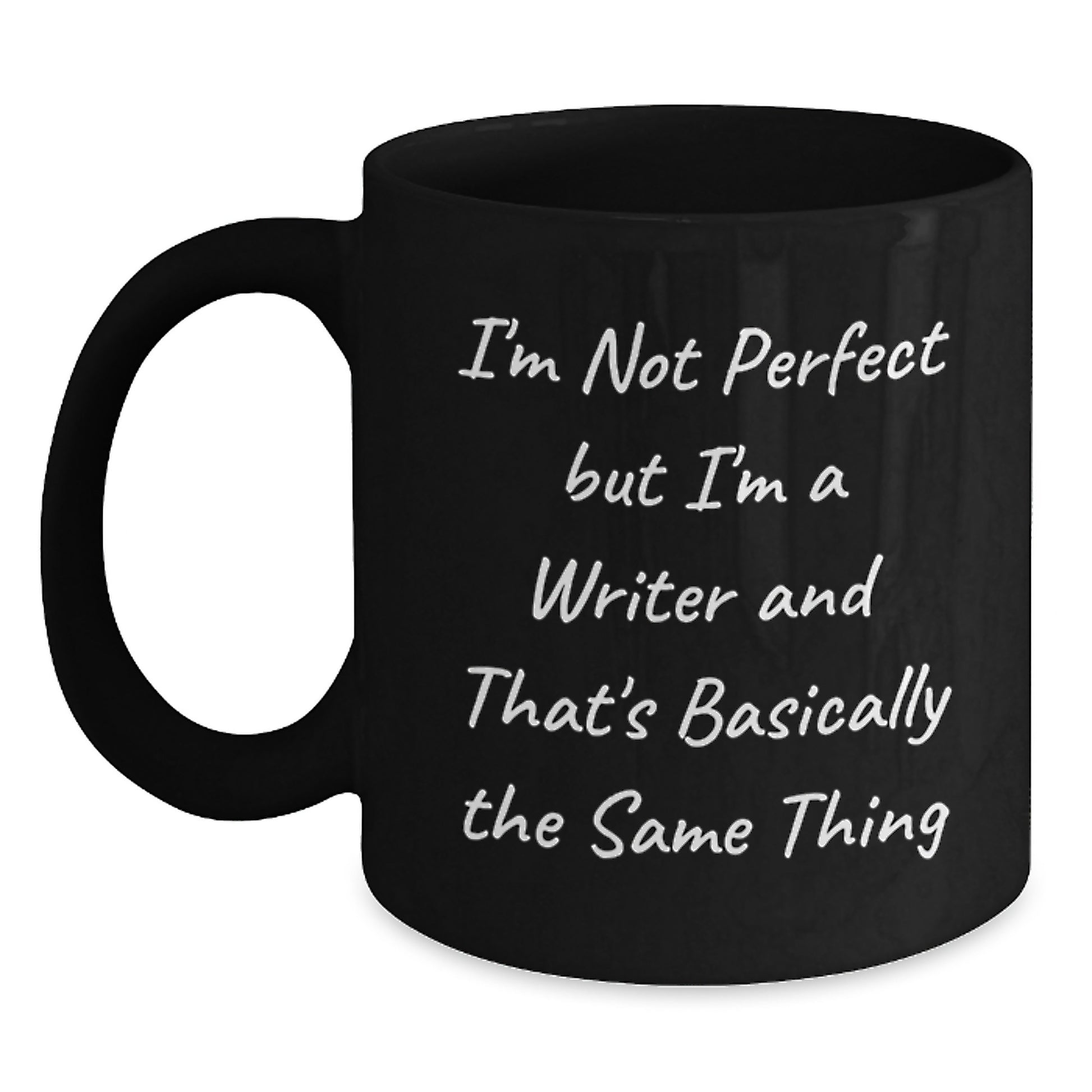 Witty Writer Novelty Black Coffee Mug for Friends Keepsake Birthday Gift - Main