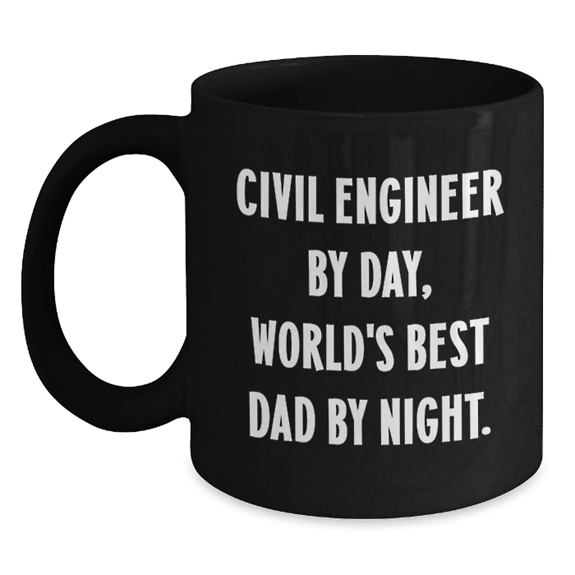 Civil Engineer Keepsake Mug for Him Black Coffee Birthday Gift - Main