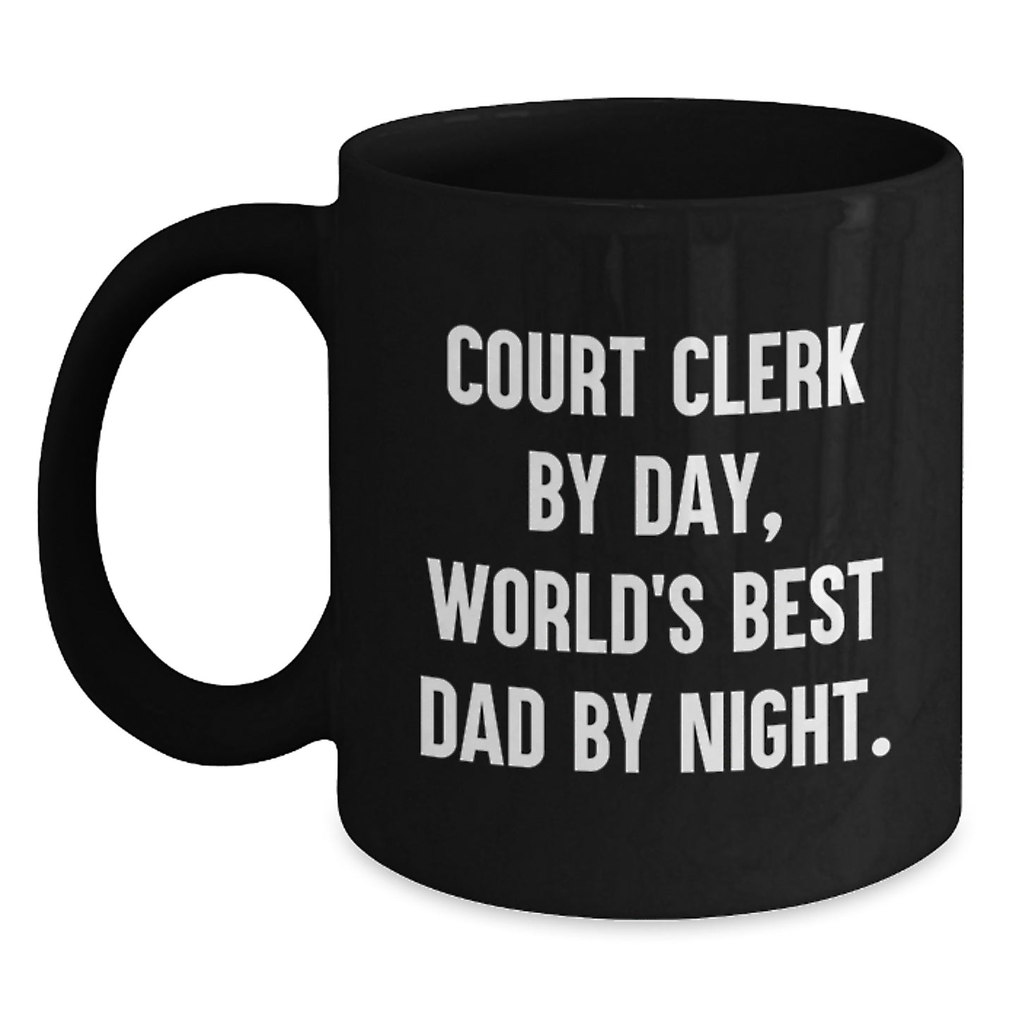 Court Clerk Keepsake Mug for Him Birthday Gift Black 11oz Ceramic - Main