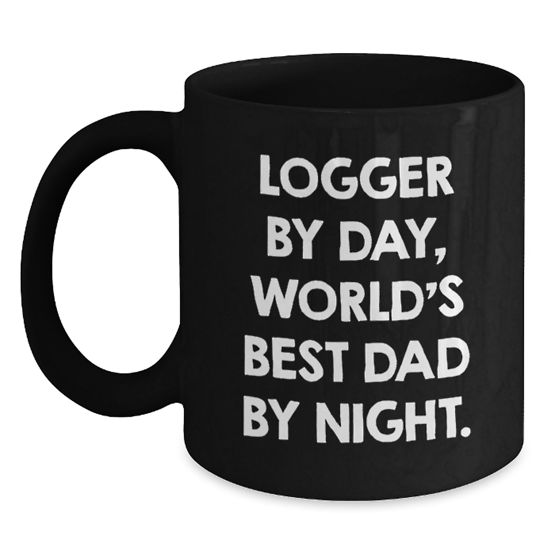 Logger Keepsake Mug for Him – Birthday Gift Black 11oz Ceramic Microwave - Main