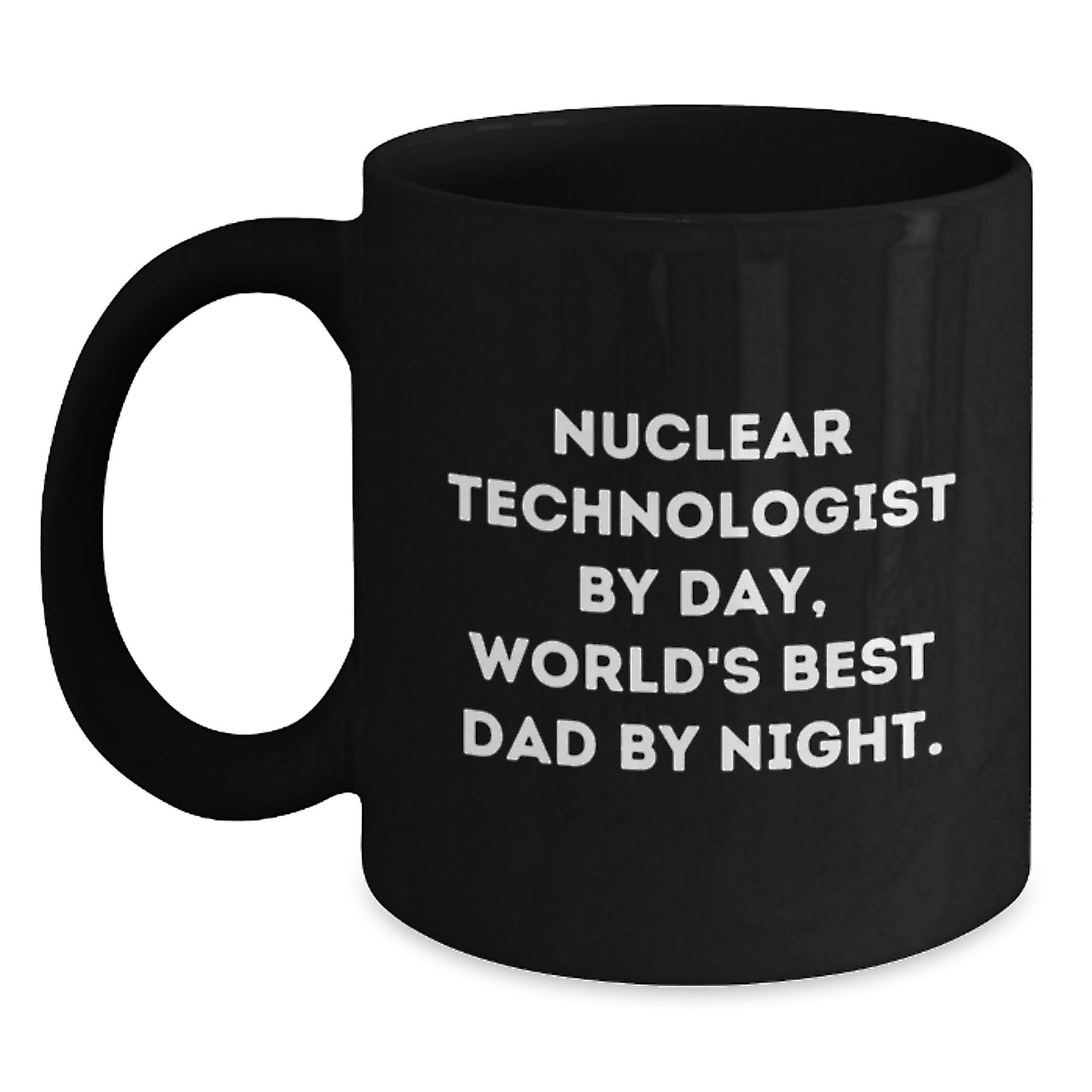 Birthday Gift Nuclear Technologist Black Coffee Mug for Her Present - Main
