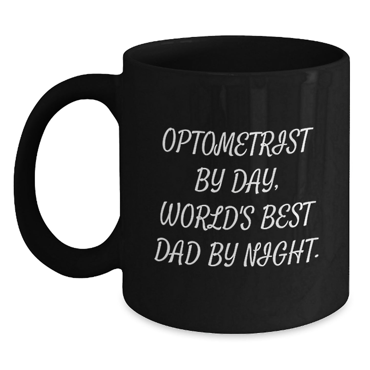 Optometrist Keepsake Black Coffee Mug for Him – Birthday Gift - Main