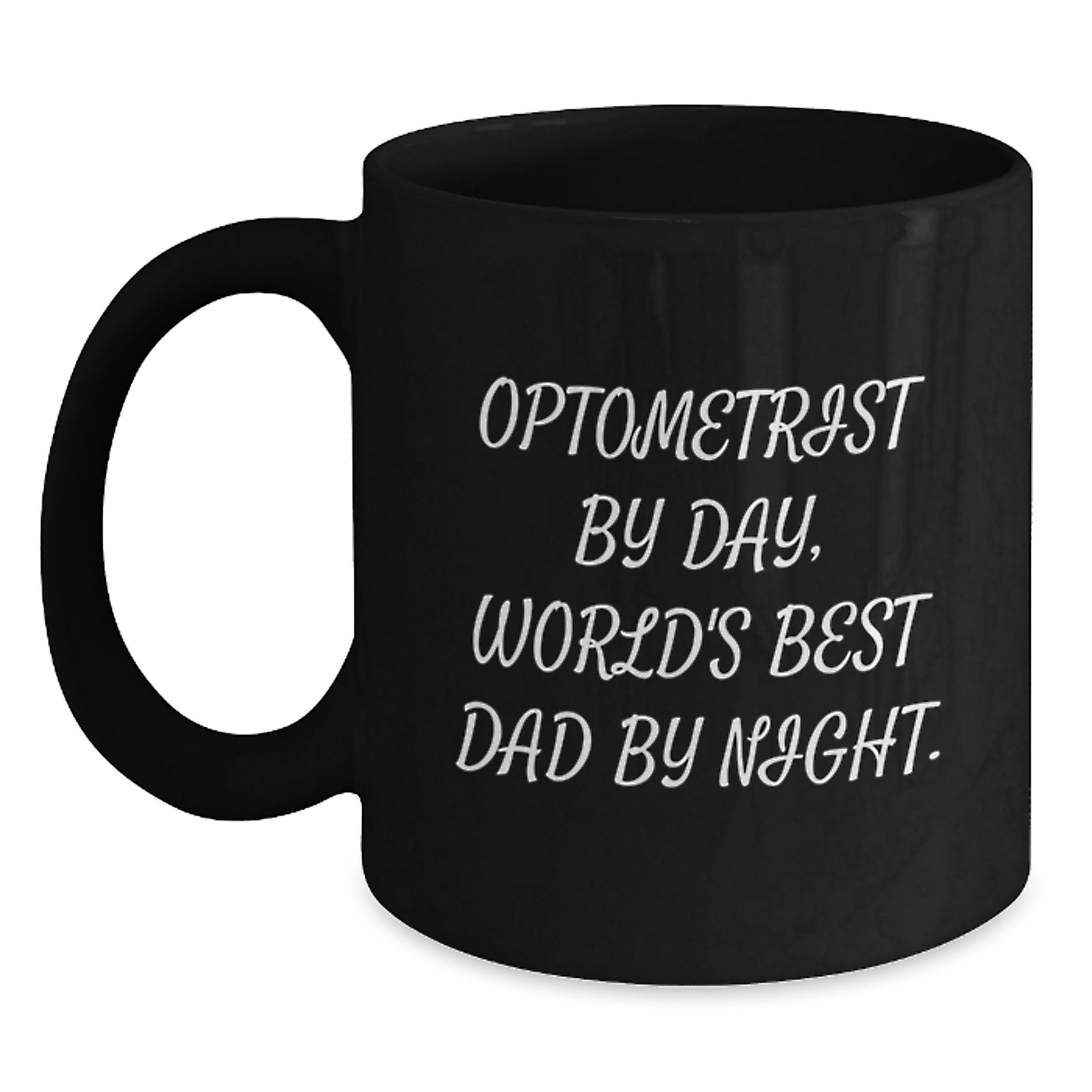 Optometrist Keepsake Black Coffee Mug for Him – Birthday Gift - Main