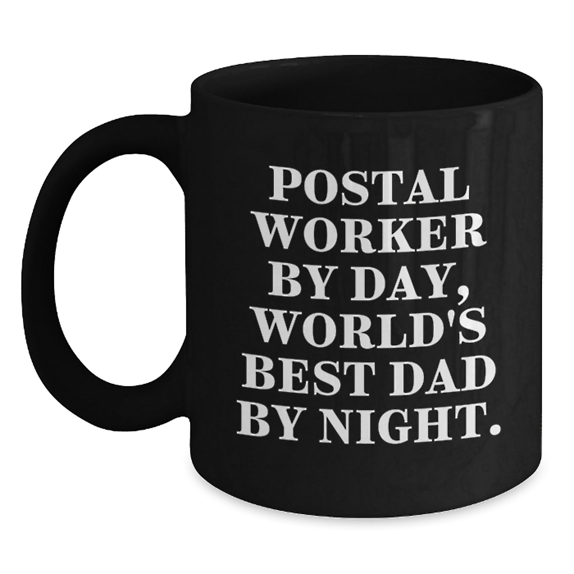 Postal Worker Keepsake Mug for Him Black Coffee Birthday Gift - Main