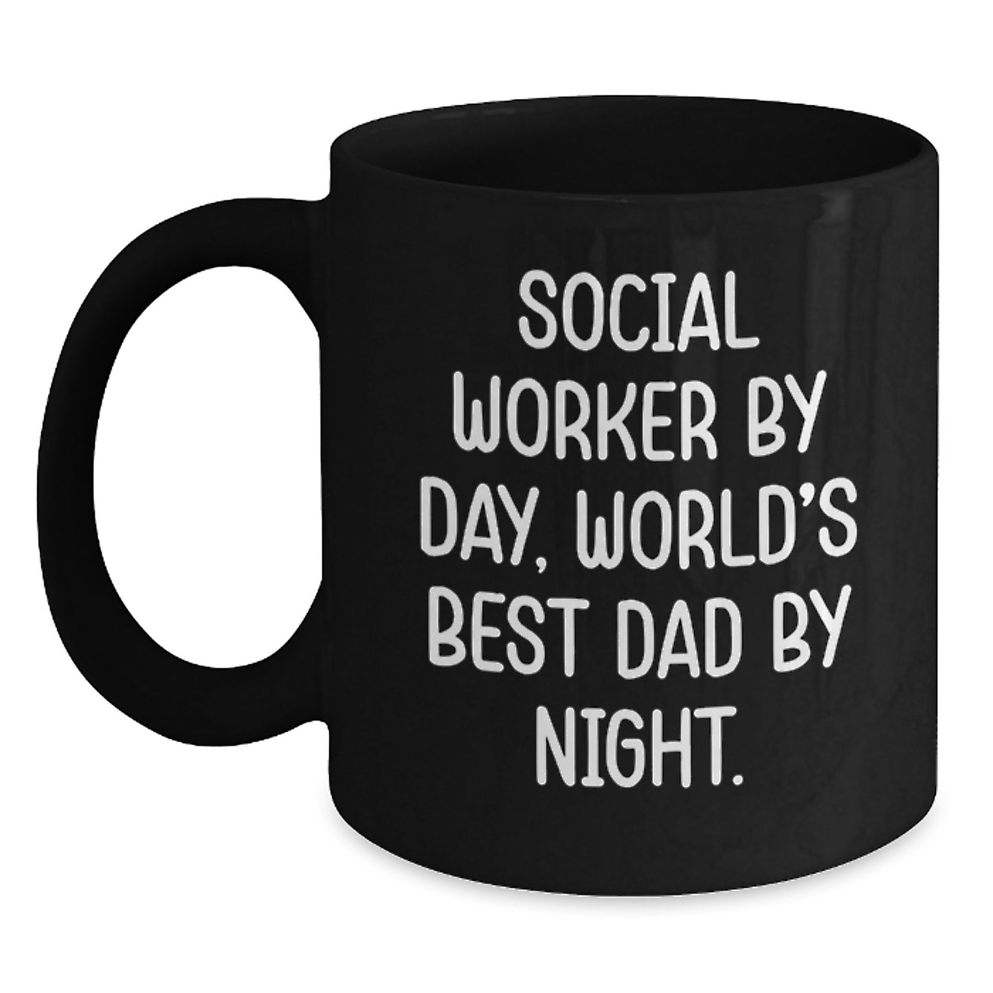 Social Worker Keepsake Mug for Him 11oz Birthday Gift Ceramic Black - Main