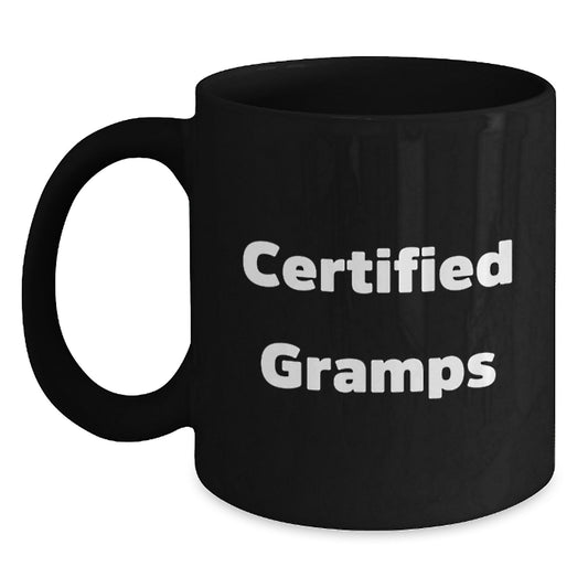 Funny Gramps Gifts, Black Coffee Mug, Certified Gramps, Birthday Unique Gifts from Men to Gramps, Perfect for Gramps Day - Main