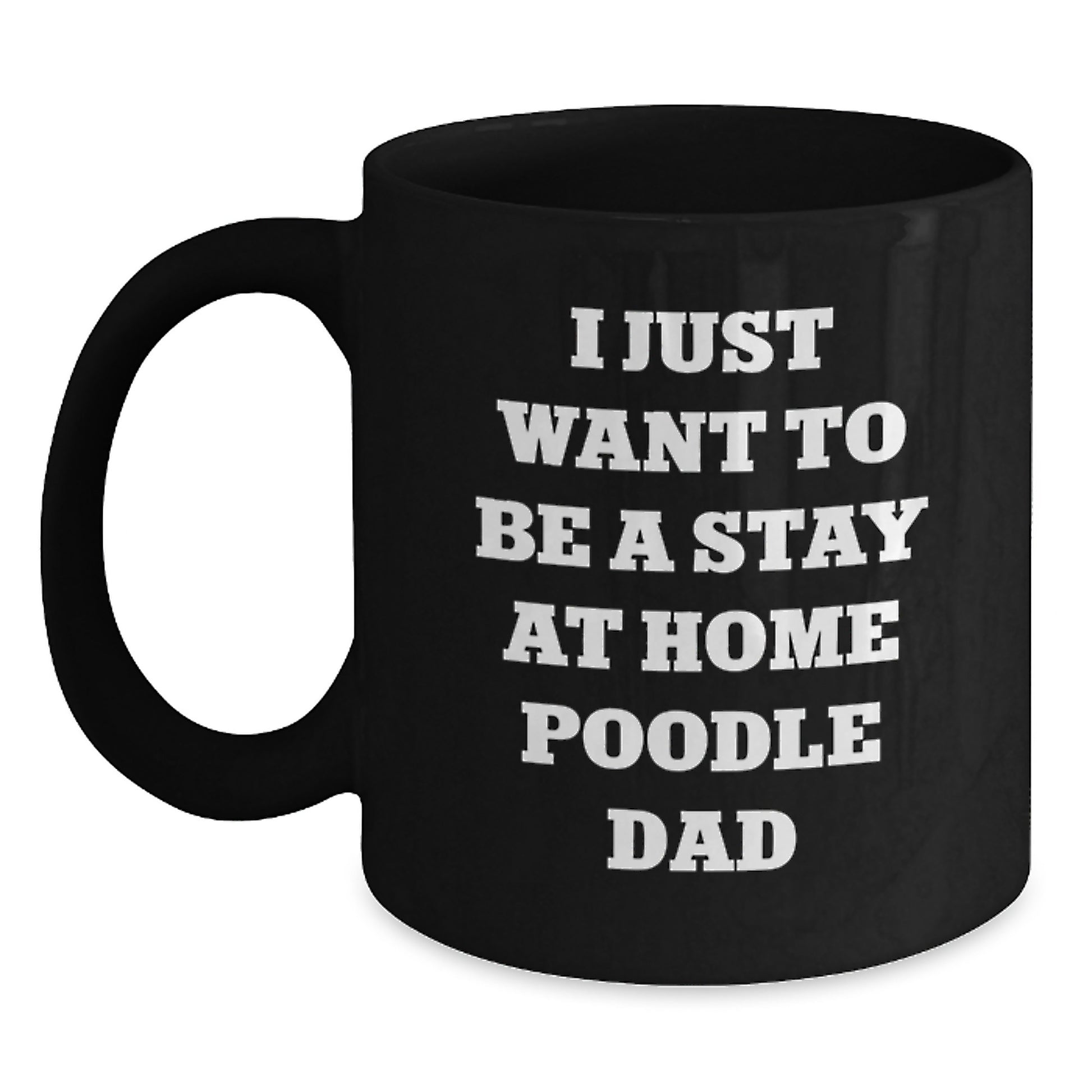 Funny Poodle Dog Black Coffee Mug Gifts for Him from Friends on Birthday Unique - Main