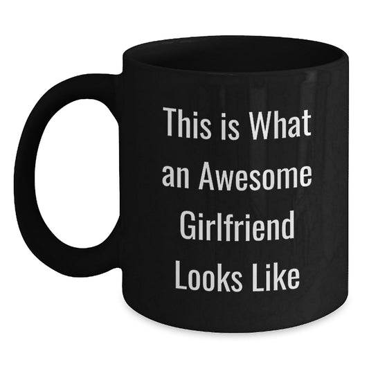 Funny Sweetheart Gifts, This Is What An Awesome Sweetheart Looks Like, Black Coffee Mug for Her, Gifts from Men, Unique Graduation Gifts for Her - Main