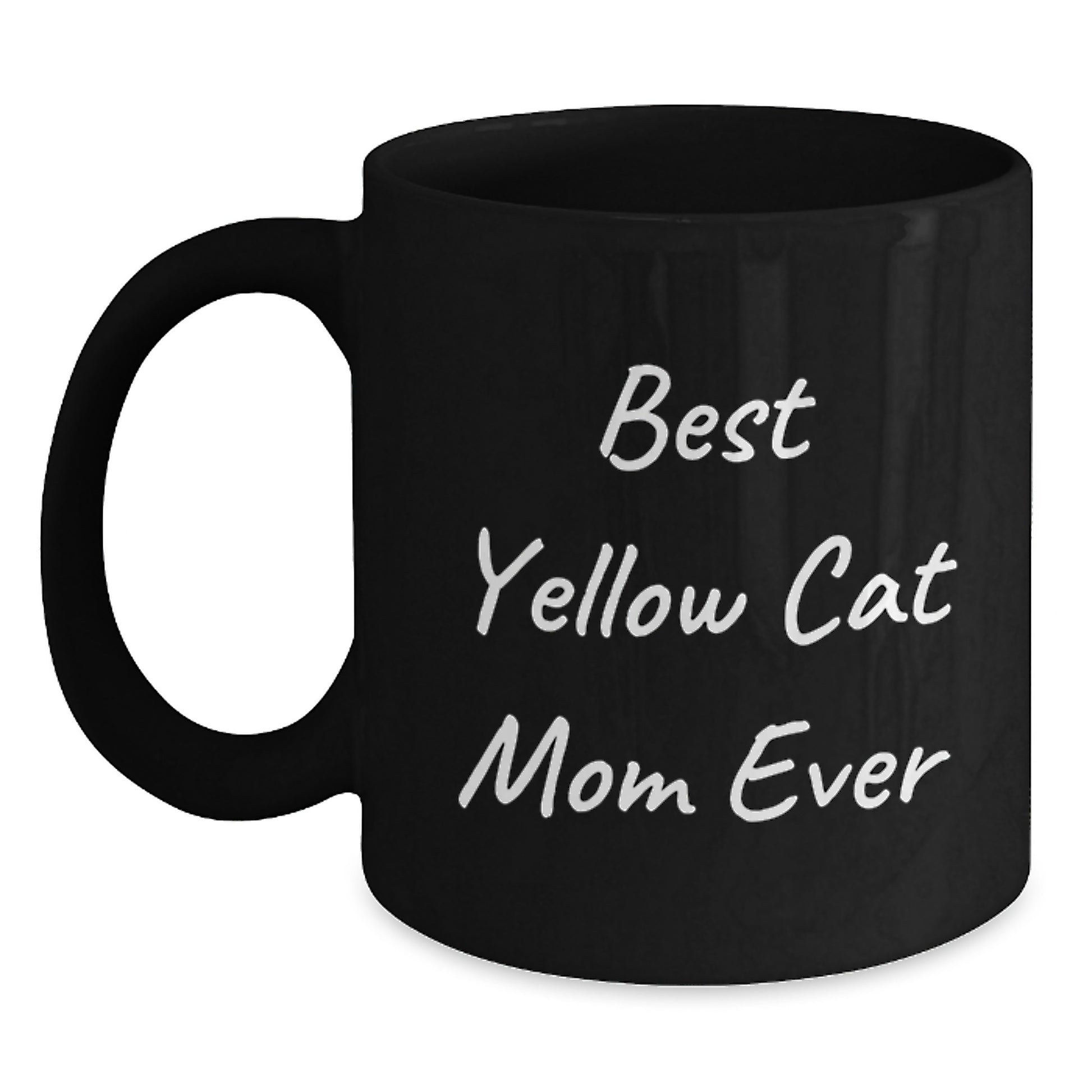 Yellow Cat Mom Funny Quote Gifts from Family for Birthday Unique Coffee Mug - Main