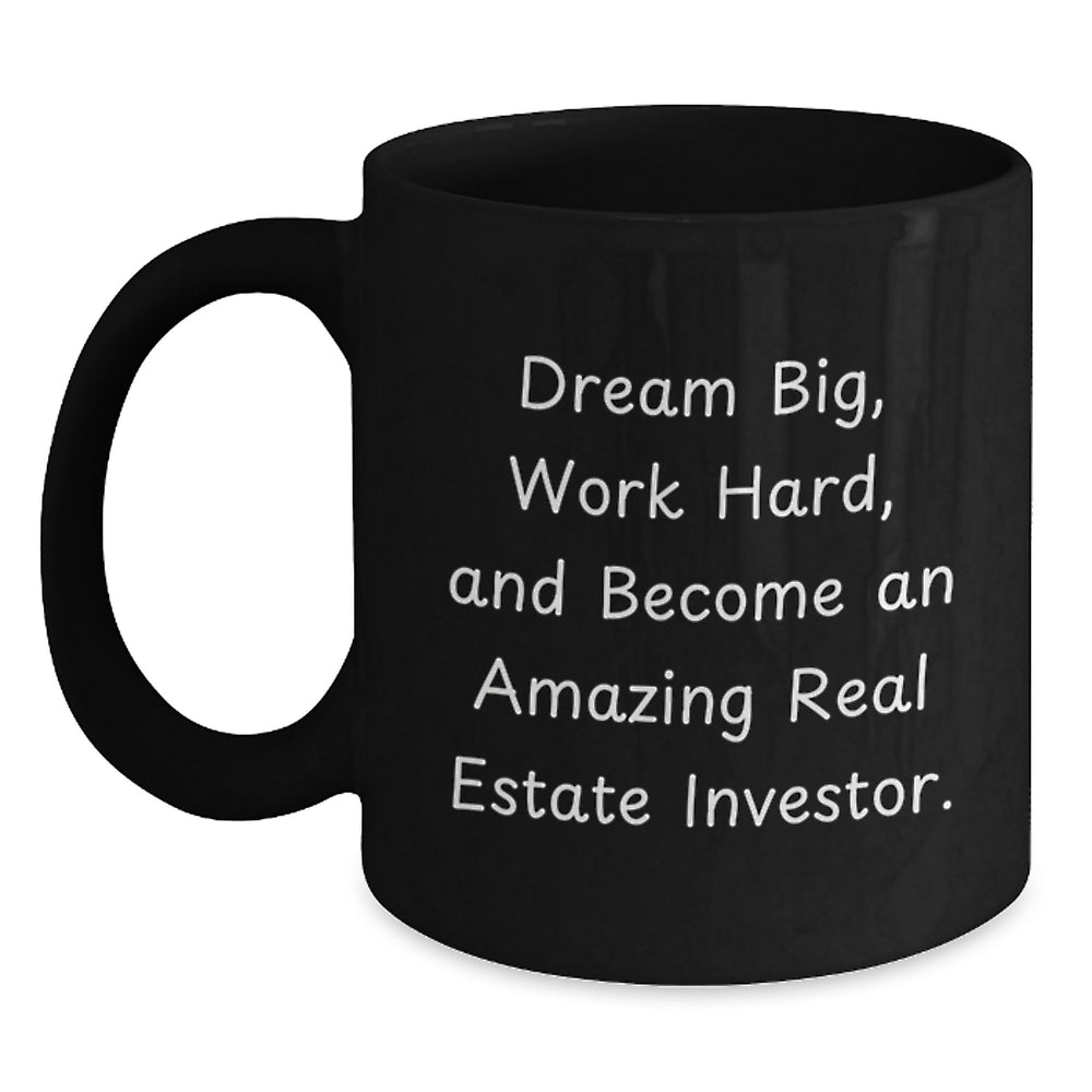 Real Estate Investor Gifts - Funny Inspirational Quote Black Coffee Mugs for Him Her Friends Coworkers Family Christmas Unique Presents - Main