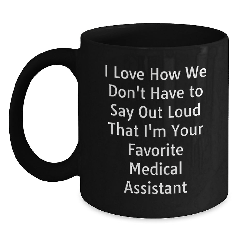 Funny Medical Assistant Gifts for Christmas Unique Black Coffee Mugs from Coworkers to Medical Assistant Friends - Main