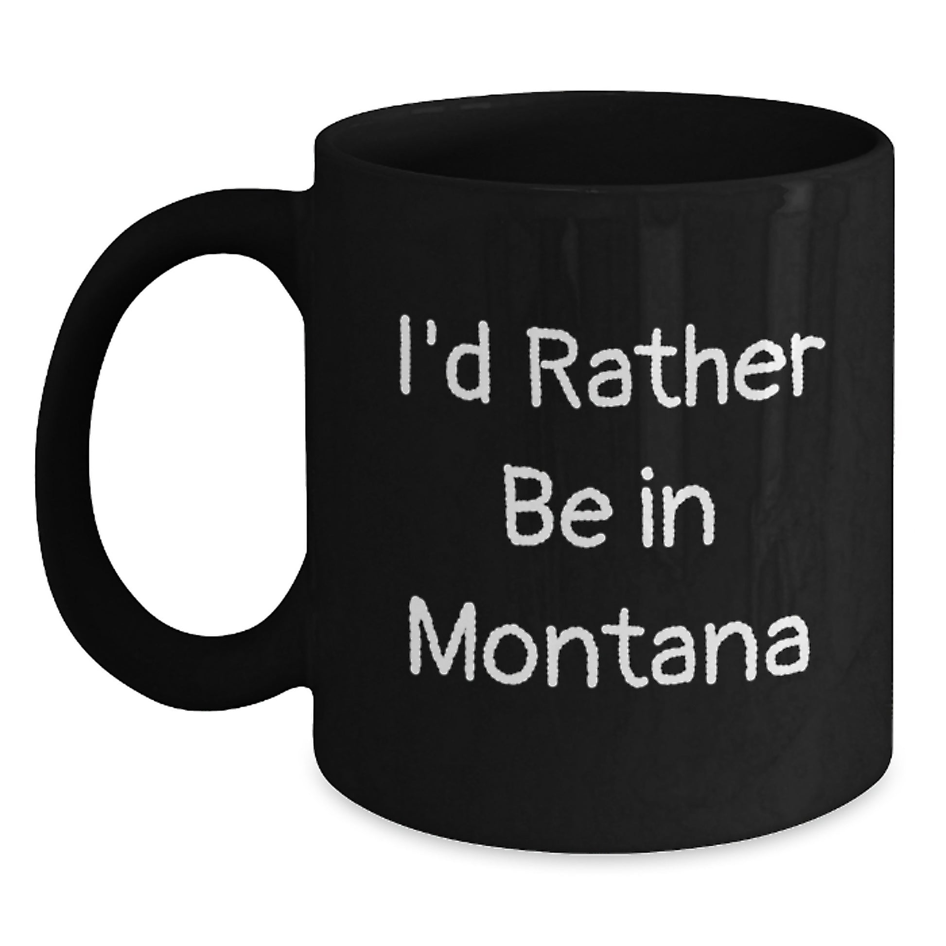 Montana Keepsake Black Coffee Mug for Him Birthday Gift 11oz Ceramic - Main
