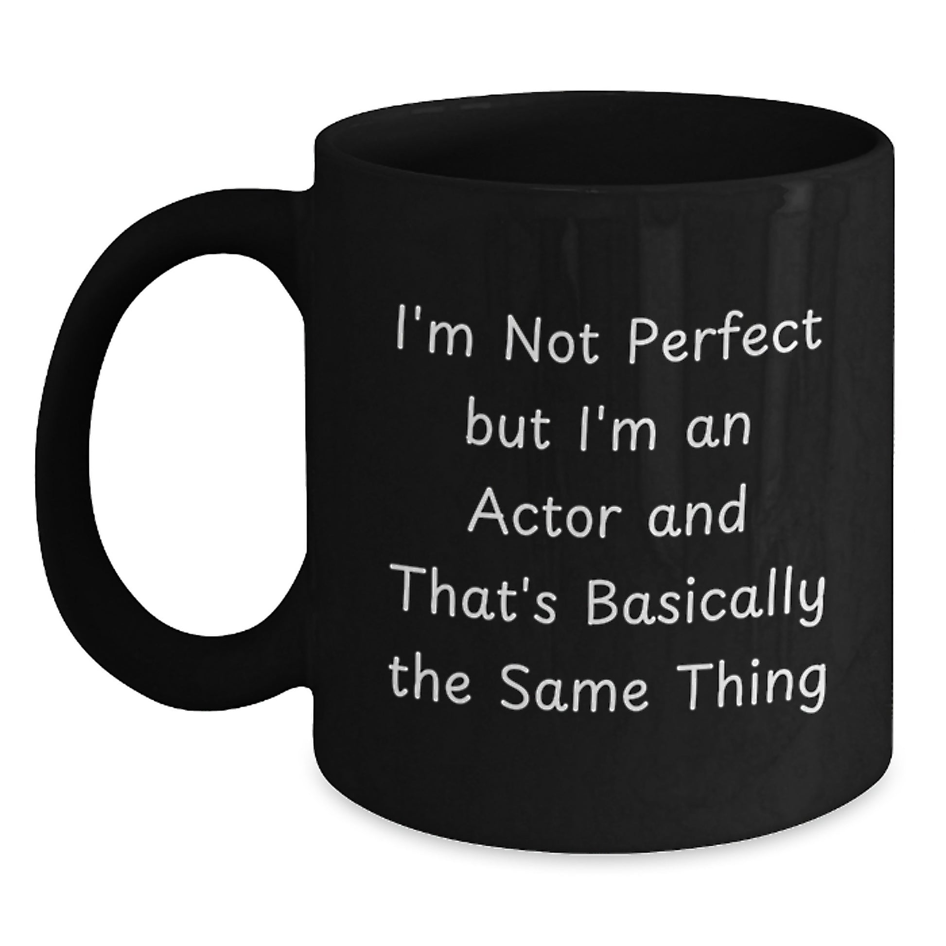 Actor Keepsake Ceramic 11oz Black Coffee Mug for Him Birthday Gift - Main
