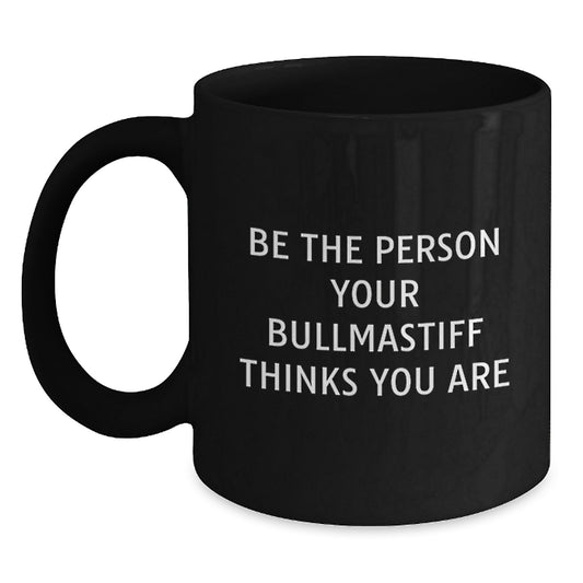 Funny Bullmastiff Dog Black Coffee Mugs for Friends Birthday Unique Gifts from Men - Main