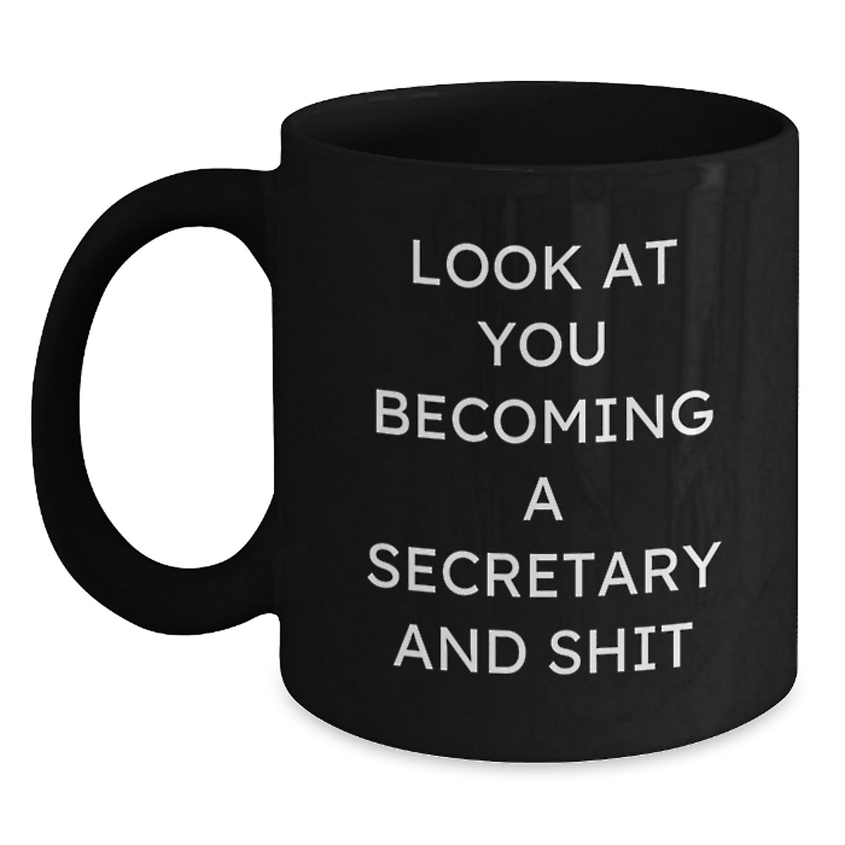 Funny Secretary Gifts from Friends - Secretary Coffee Mug Look At You Becoming A Secretary And Shit Graduation Unique Gifts - Main