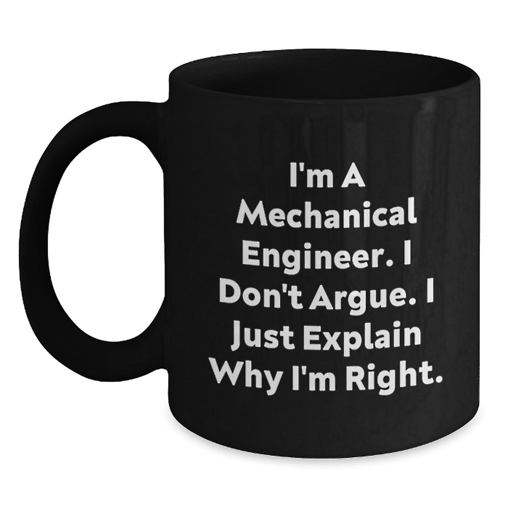 Mechanical Engineer Gifts, Funny Quote, Black Coffee Mug, Graduation Unique Gifts from Family, Friends, Coworkers - Main