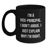 Load image into Gallery viewer, Funny Vice-principal Gifts from Men to Vice-principal, Black Coffee Mugs with Inspirational Quote, Graduation Unique Gifts - Main
