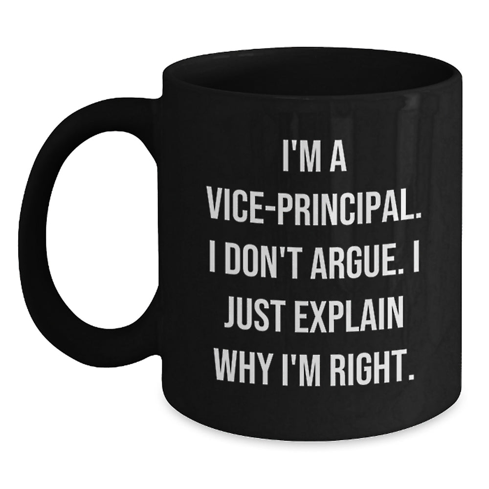 Funny Vice-principal Gifts from Men to Vice-principal, Black Coffee Mugs with Inspirational Quote, Graduation Unique Gifts - Main