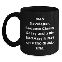Load image into Gallery viewer, Web Developer Gifts Funny Quote Black Coffee Mug Gifts from Friends for Graduation - Main
