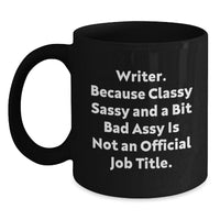 Load image into Gallery viewer, Writer Gifts, Funny Quote, Graduation Unique Gifts from Friends to Writer, Black Coffee Mug - Main
