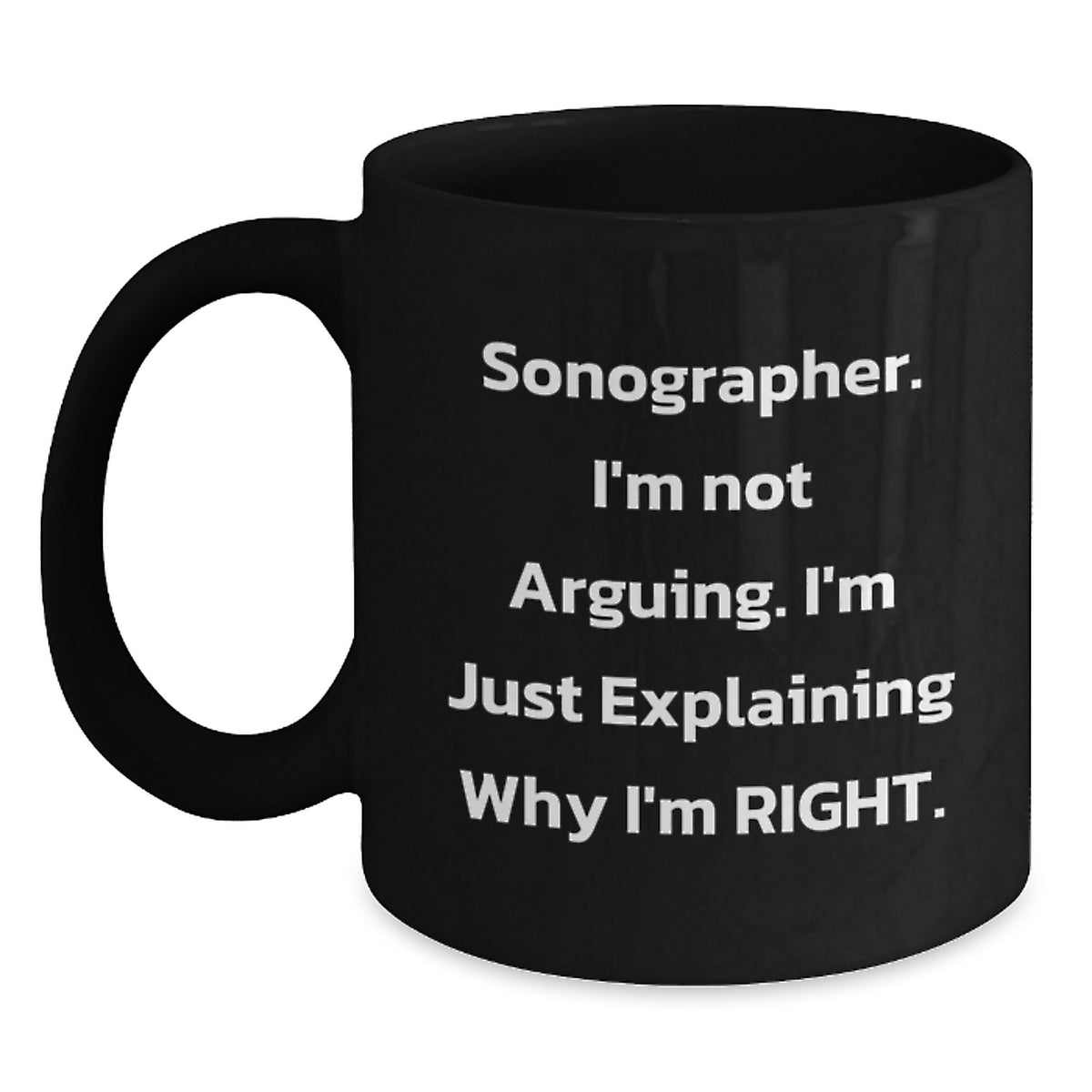 Funny Sonographer Gifts from Friends, Sonographer Mugs with Birthday Humor, Black Coffee Mug - Main