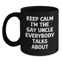 Load image into Gallery viewer, Uncle Gifts, Funny Quote, Keep Calm, Black Coffee Mug, Graduation Unique Gifts from Men to Uncle, for Him - Main
