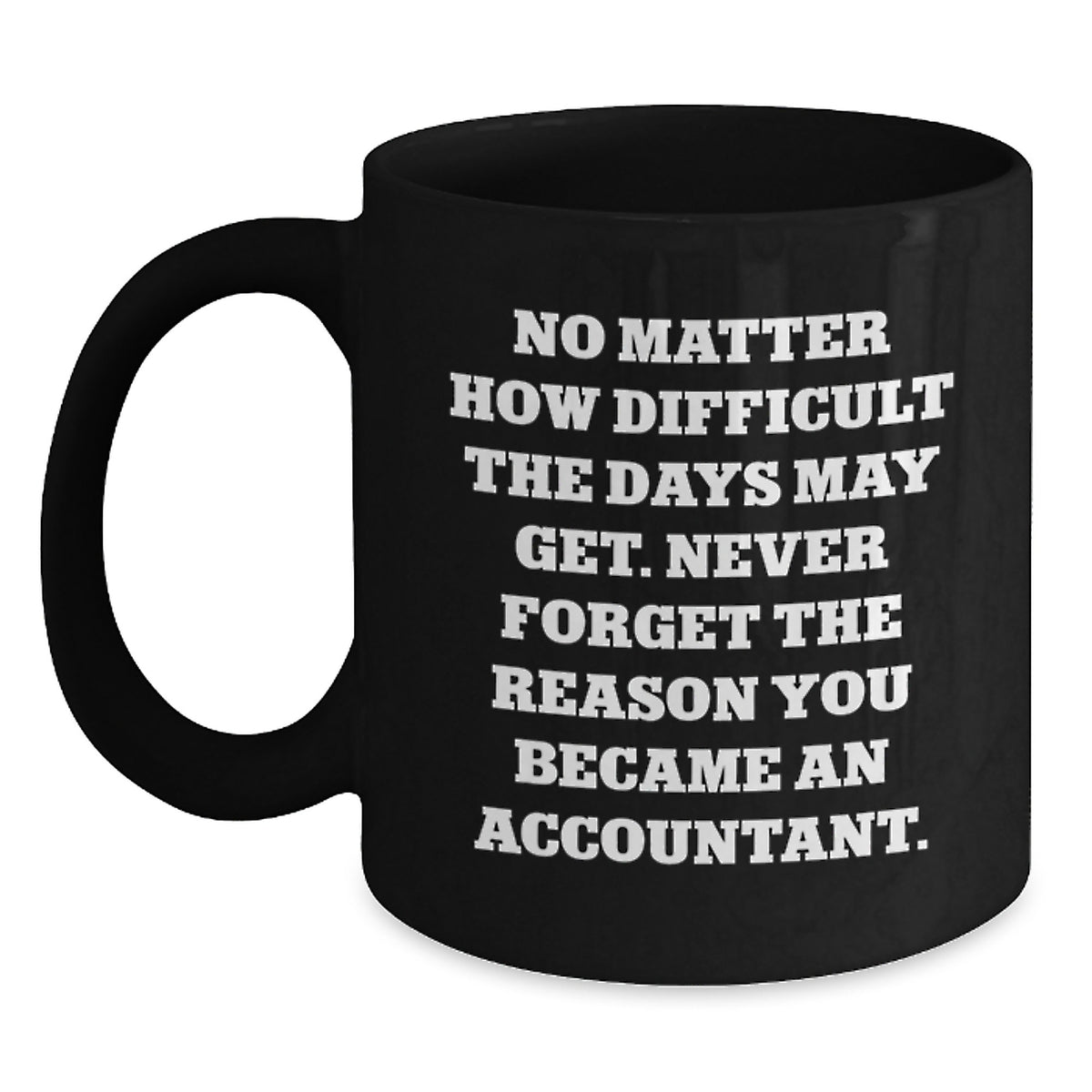 Accountant Unique Gifts for Men Funny Black Coffee Mug, Never Forget You Became an Accountant, Perfect for Coworkers and Family - Main