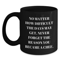 Load image into Gallery viewer, Chef Inspirational Gifts from Friends for Birthday - Funny Quote Black Coffee Mug, 11oz or 15oz - Main
