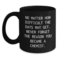 Load image into Gallery viewer, Funny Chemist Gifts from Friends for Chemists, Inspirational Black Coffee Mug, Christmas Unique Presents - Main
