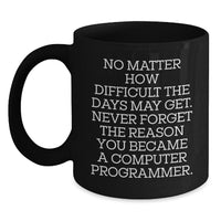 Load image into Gallery viewer, Funny Computer Programmer Gifts from Friends - Inspirational Black Coffee Mug for Birthday - Main

