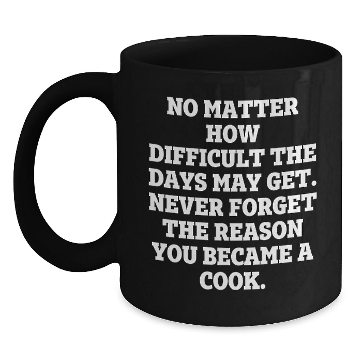 Funny Inspirational Cook Gifts for Him, Custom Black Coffee Mug, Gifts from Men to Cook, Perfect for Christmas Unique Gifts - Main