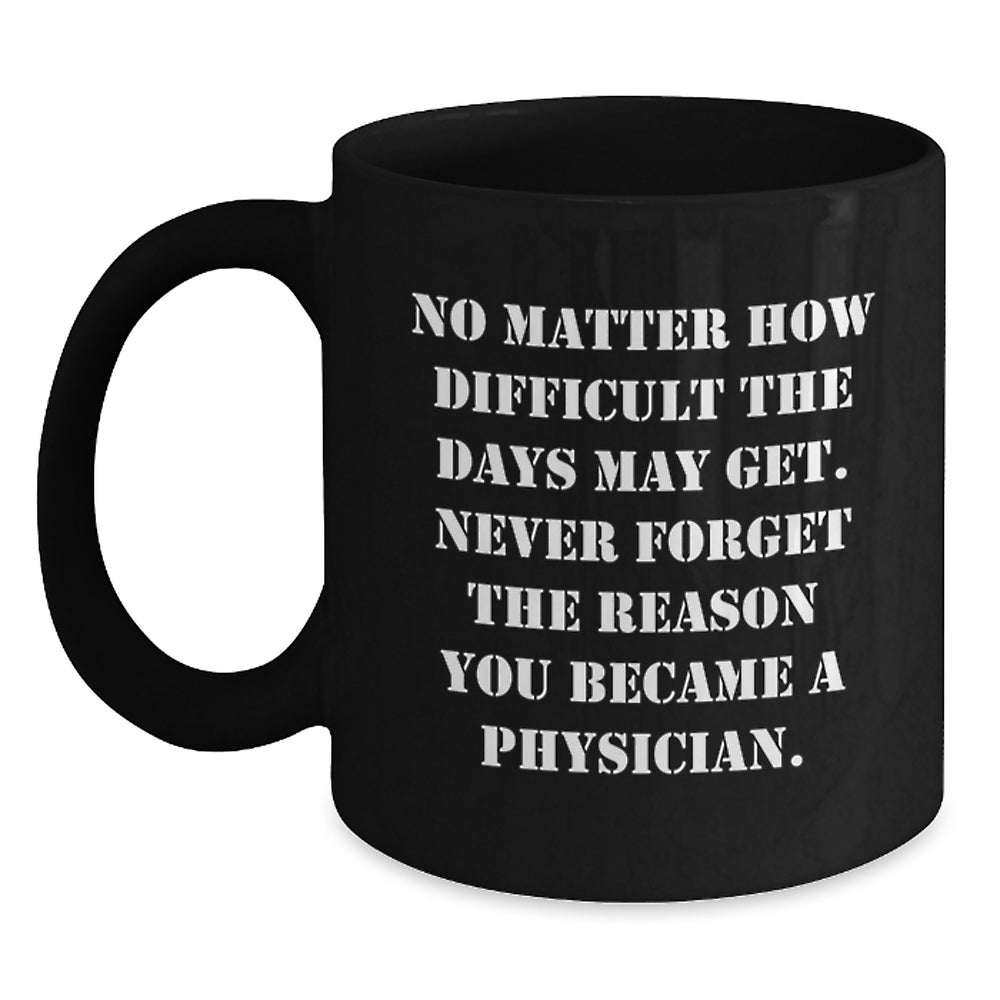 Gifts from Family to Physicians, Inspiring Black Coffee Mugs for Doctors, Christmas Unique Gifts for Men - Main