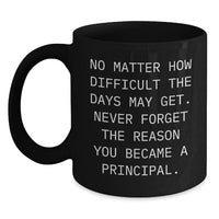 Load image into Gallery viewer, Inspirational Principal Quotes Black Coffee Mug Gifts from Friends for Principal Christmas Unique Gifts - Main
