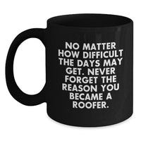 Load image into Gallery viewer, Inspiring Roofer Gifts for Men, Funny Black Coffee Mug, Gifts from Family and Friends, Unique Christmas Unique Gifts for Roofer Enthusiasts - Main
