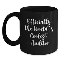 Load image into Gallery viewer, Auditor Gifts for Men - Officially The World's Coolest Auditor Black Coffee Mug, Funny Quote, Christmas Unique Presents from Friends - Main
