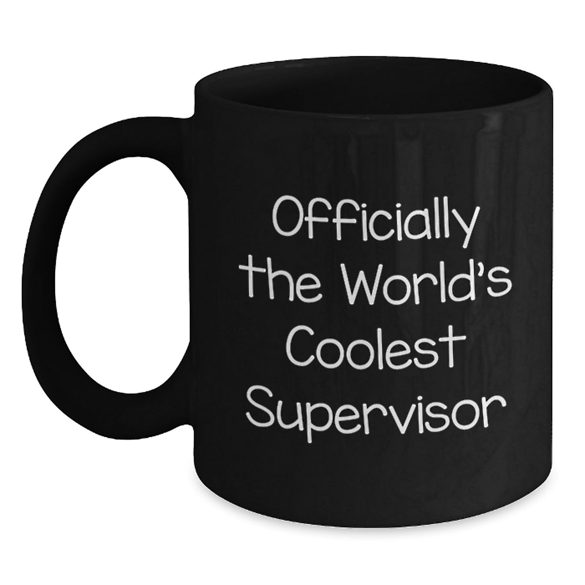Funny Supervisor Gifts for Men, Black Coffee Mug with Officially The World's Coolest Supervisor Quote, Christmas Unique Gifts from Friends and Family - Main