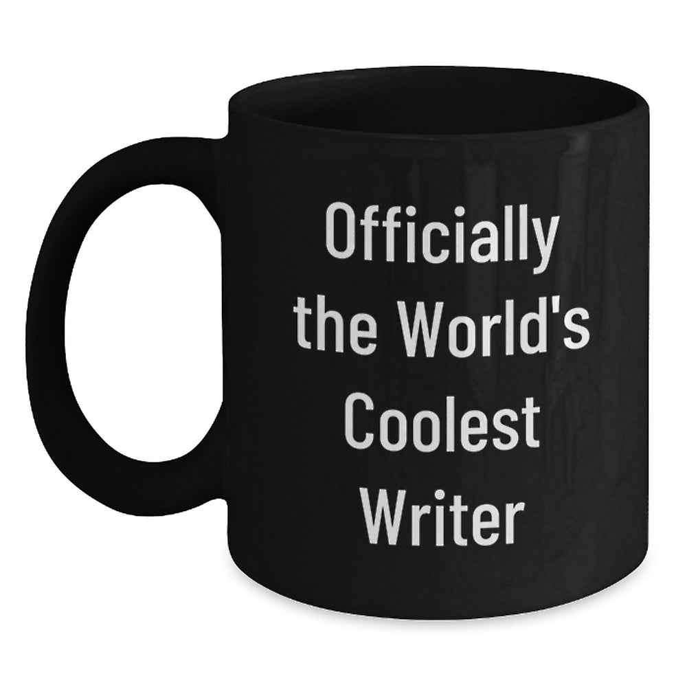 Funny Writer Inscribed Black Coffee Mug Gifts from Friends for Christmas - Main