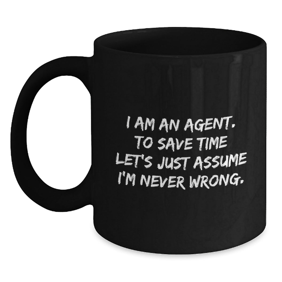 Funny Agent Black Coffee Mugs Gifts from Men to Agent Friends on Christmas Unique Occasions - Main