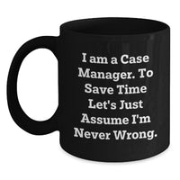 Load image into Gallery viewer, Funny Case Manager Gifts for Work Christmas Unique Gifts Black Coffee Mug from Friends - Main
